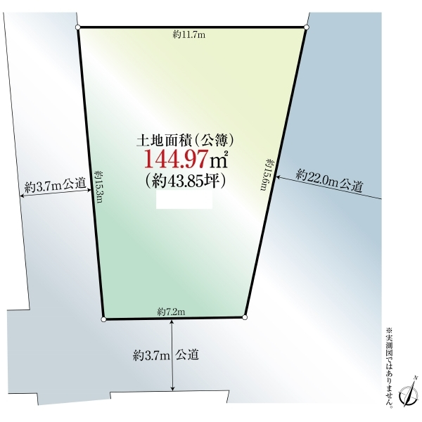 横浜市中区石川町１丁目 地型図