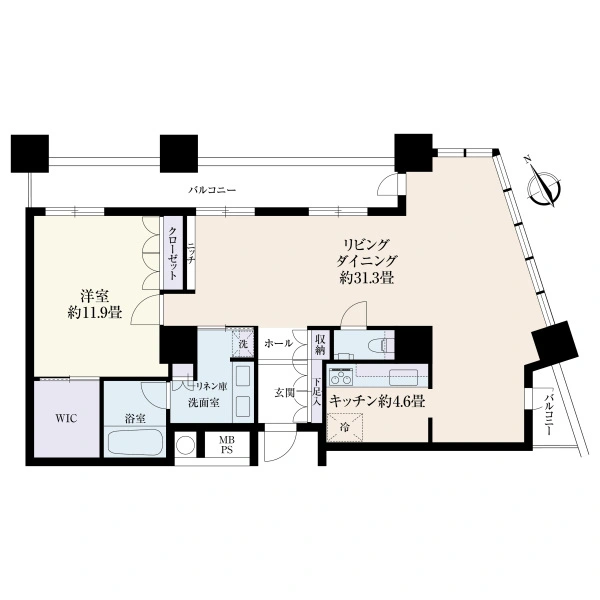 ザ・パークハウス西新宿タワー６０ 間取図