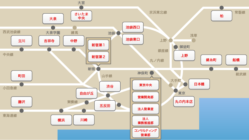 首都圏の店舗