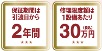 修理限度額は1物件あたり500万円（税込）