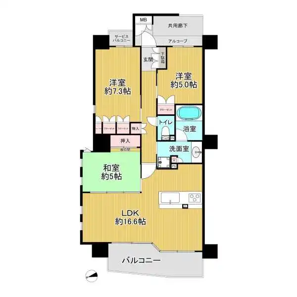 ディオ学園前プレシア 間取図