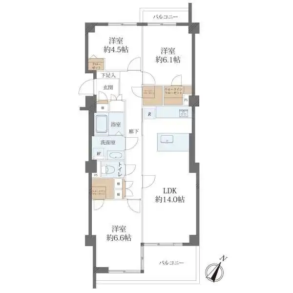インペリアル千里青葉丘 間取図