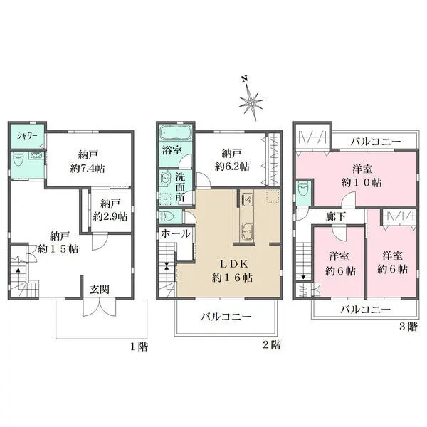 京都市東山区大和大路通五条下る東入石垣町東側 間取図