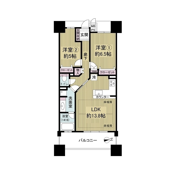 リーザス大阪 間取図