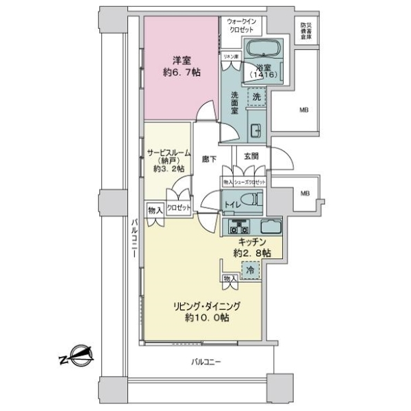 千住ザ・タワー 間取図
