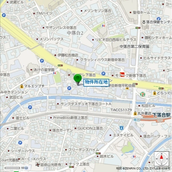 サンクタス下落合ミュゼオ・コートＡ 現地案内図