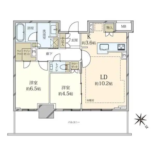 プラウドタワー平井 間取図