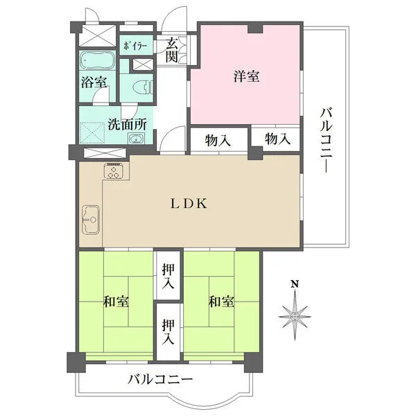 西宮ハイツ 間取図