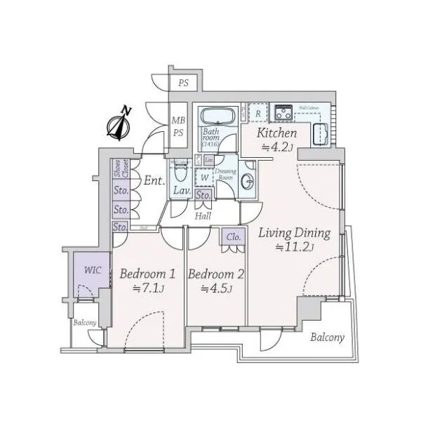 サンウッド文京東大前エストライフ 間取図