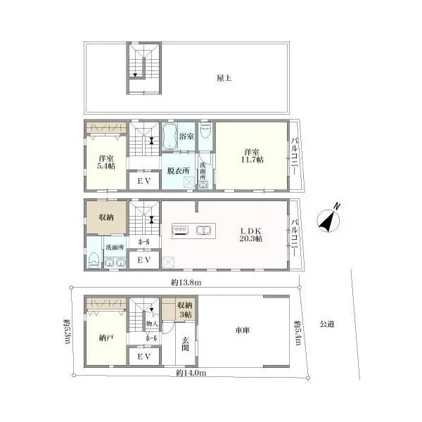 板橋区双葉町 間取図