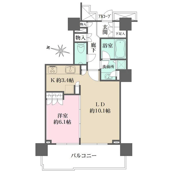 ザ・ヨコハマタワーズ　タワーウエスト 間取図