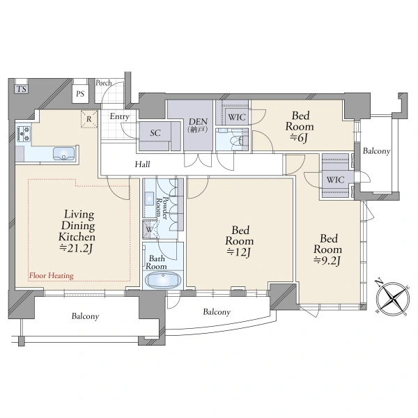 グランドメゾン池下ザ・タワー 間取図