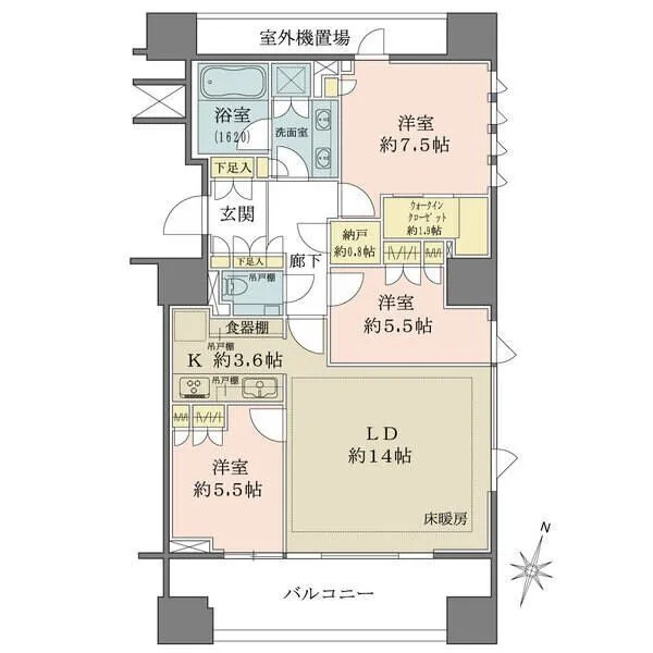 ザ・パークハウス三番町テラス 間取図