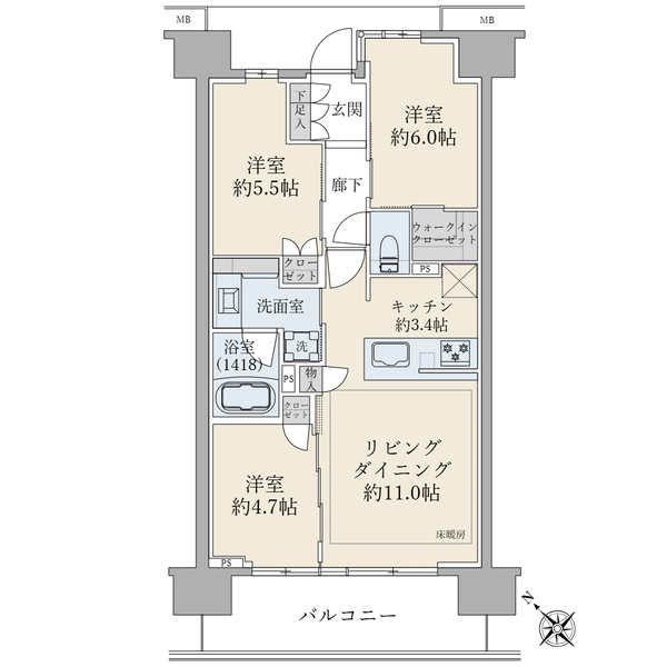 ブリリア志木ガーデン 間取図