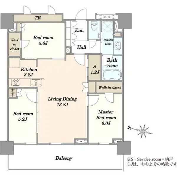 プラウドタワー亀戸クロスブライトタワー 間取図