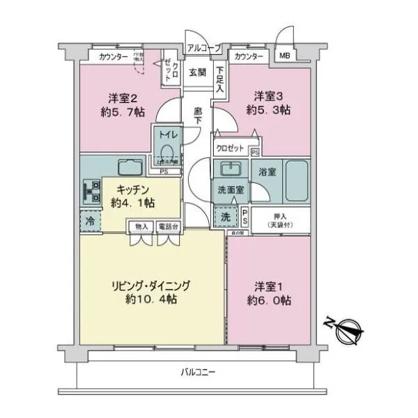 フェアステージ薬園台 間取図