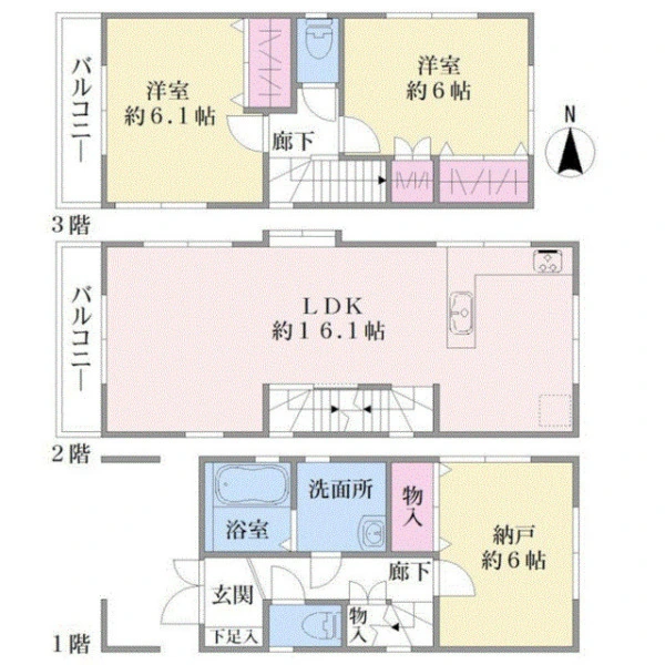川崎市川崎区塩浜２丁目 間取図