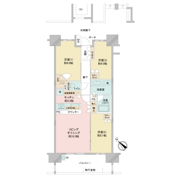 パークホームズ淵野辺ステーションアクシア 間取図