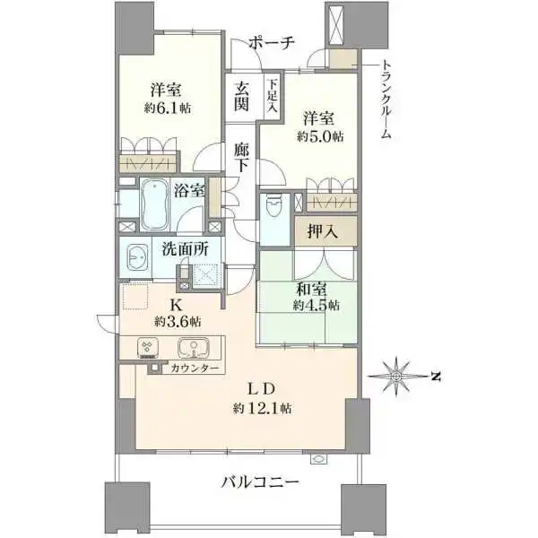 プラウド大津におの浜 間取図