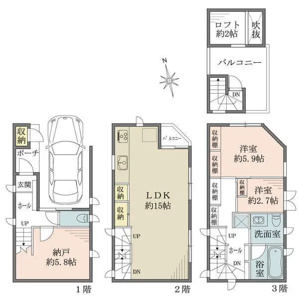 文京区本駒込４丁目 間取図