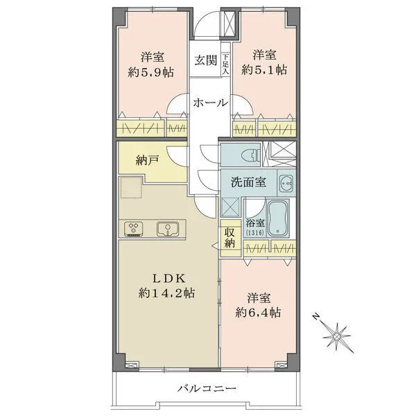 藤和鎌倉台コープ 間取図