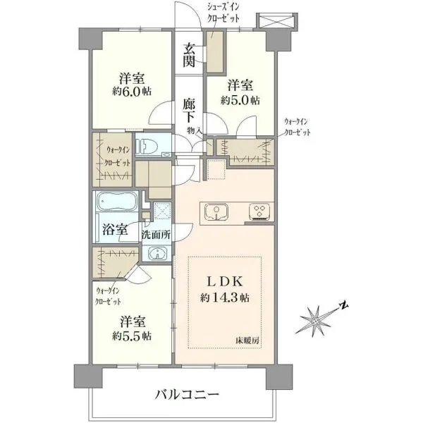 プレシス浦和元町 間取図