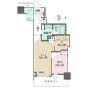 パークハウス清澄白河タワー 専有面積41.36m2、8階部分、西向き、LD部分に床暖房設置
