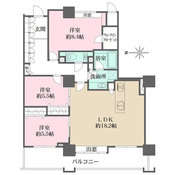 カデンツァ・ザ・タワー 間取図