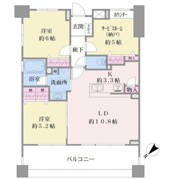 クレストフォルム横浜鶴見 間取図