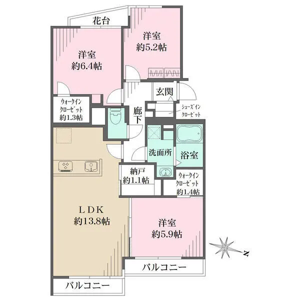 メイツ宮前平 間取図