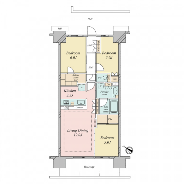 ソライエグラン流山おおたかの森マークススクエア 間取図