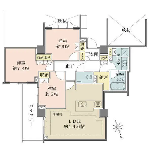 パークハウス成城 間取図