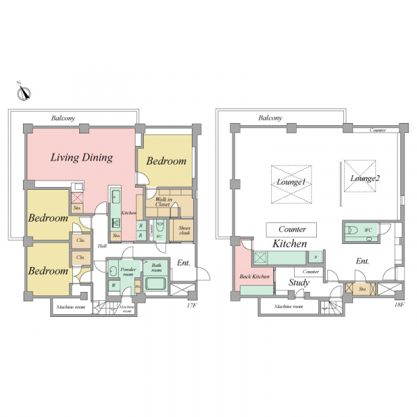 三田綱町パークマンション 間取図