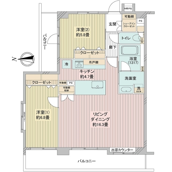 ライオンズプラザ新板橋 間取図
