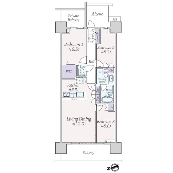 グランドメゾン品川シーサイドの杜 間取図