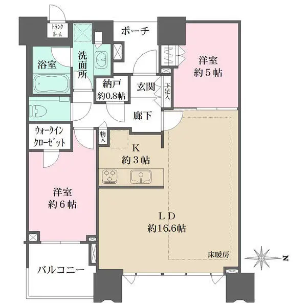 DEUX TOURS CANAL&SPA(ドゥトゥール キャナル&スパ) 間取図