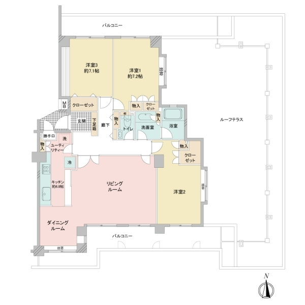 コートハウス城北中央公園 間取図