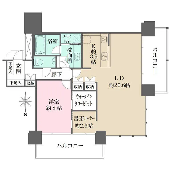 Ｍ．Ｍ．ＴＯＷＥＲＳ　ｔｈｅ　Ｅａｓｔ 間取図