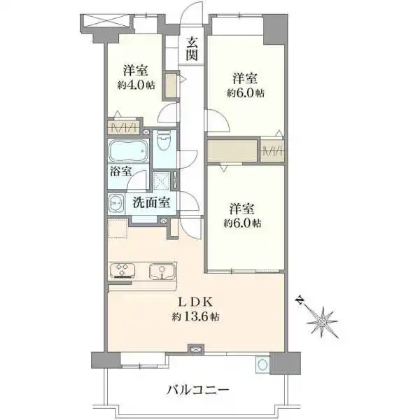 クレアガーデン麻生台 間取図