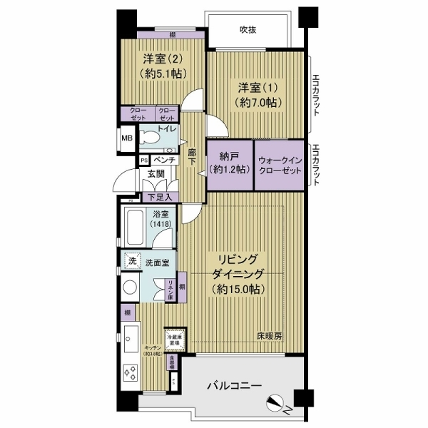 パティオス２１番街 間取図