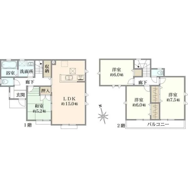 松戸市紙敷 間取図