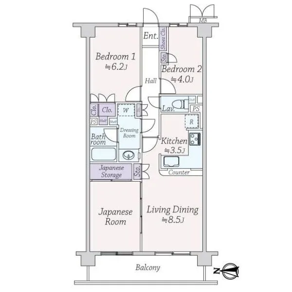 藤和シティコープ武蔵境２ 間取図