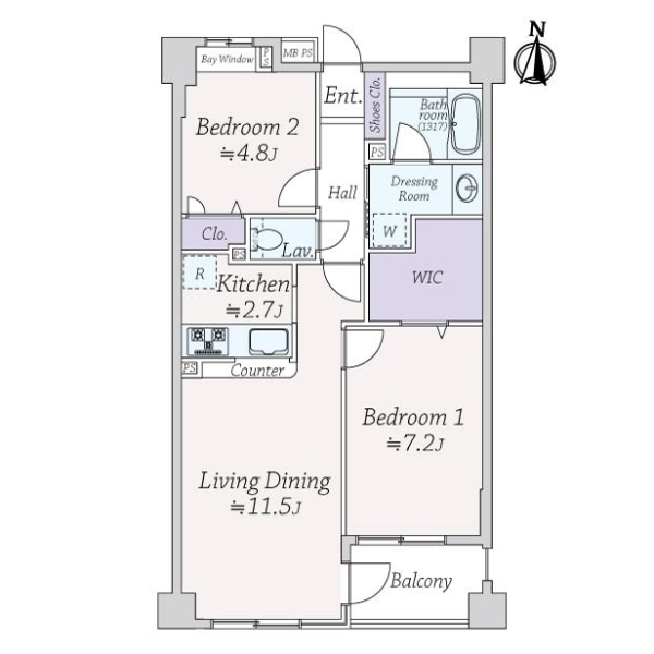 ライオンズマンション成城 間取図