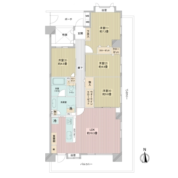 藤沢パーク・ホームズ１番館 間取図