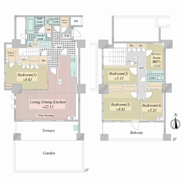 イニシア武蔵新城 間取図
