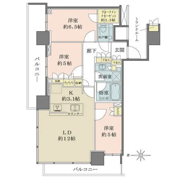 ザ・パークハウス晴海タワーズクロノレジデンス 間取図