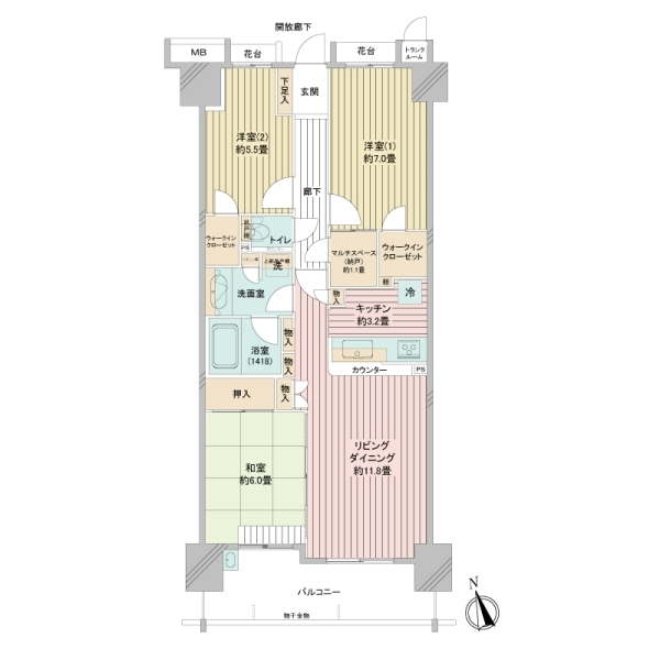 フォルスコート調布 間取図