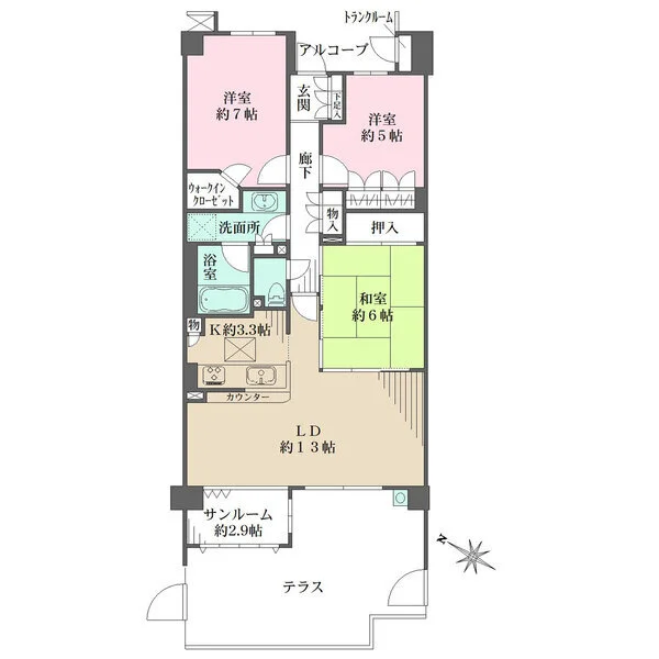 ジェイパーク横浜矢向フローラガーデン 間取図