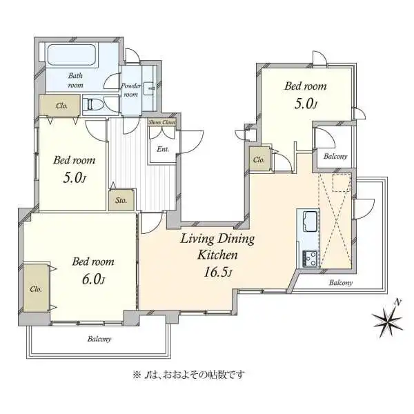 クレードル柿の木坂 間取図