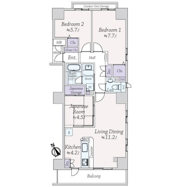 ファミールＫＯＵＺＴＯＷＥＲ 間取図